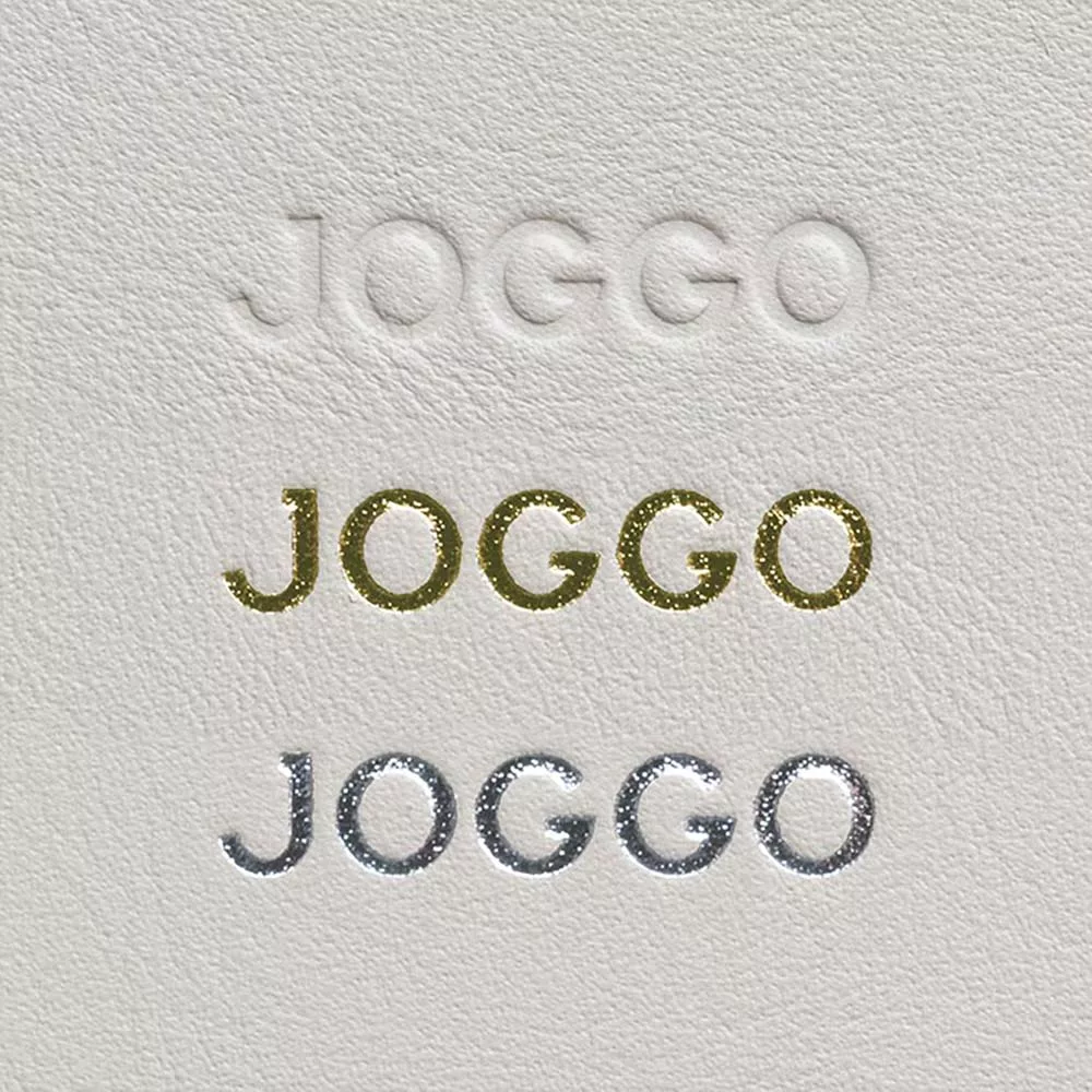 joggo 名入れ刻印の見本(型押し・ゴールド・シルバー)