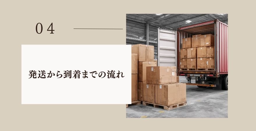 発送から到着までの流れ